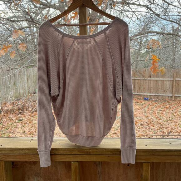 Free People We The Free Santa Clara Thermal Top Tan Size XS - Picture 4 of 10